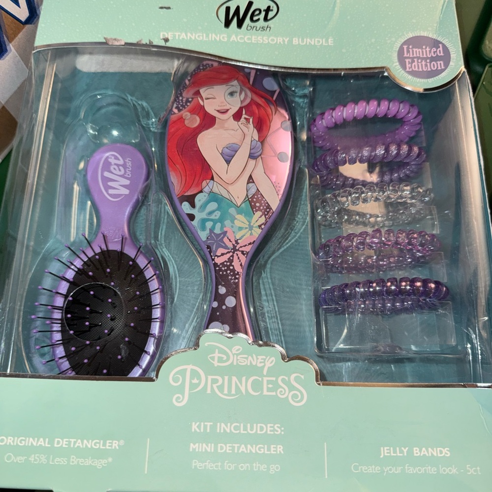 Disney Princess Wet Brush Detangling Accessory Bundle - Purple